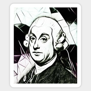 Percivall Pott Black and White Portrait | Percivall Pott Artwork 3 Sticker